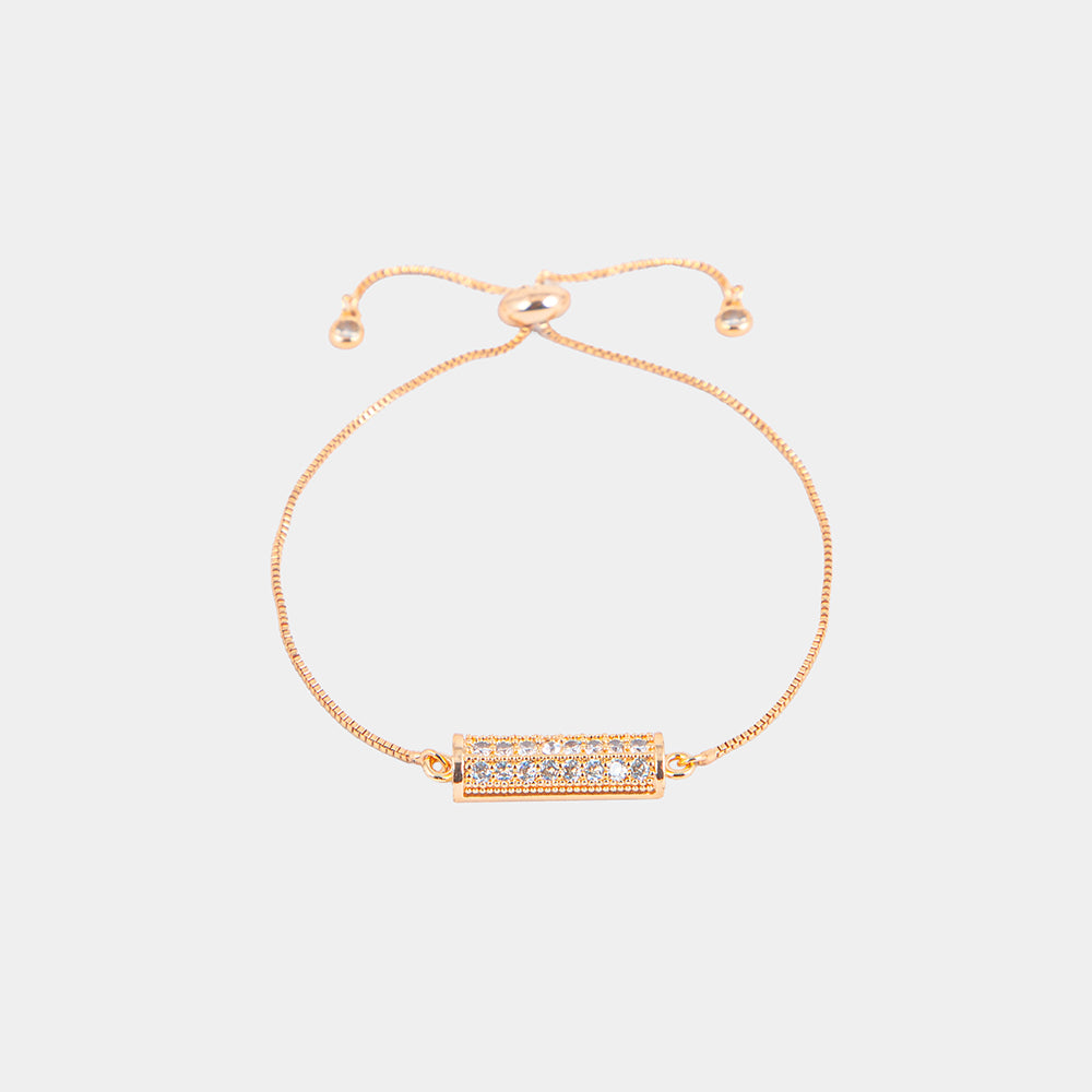 Gold-Tone Bar Crystal Bracelet