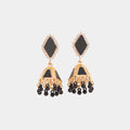 Black and Gold Jhumka Earrings