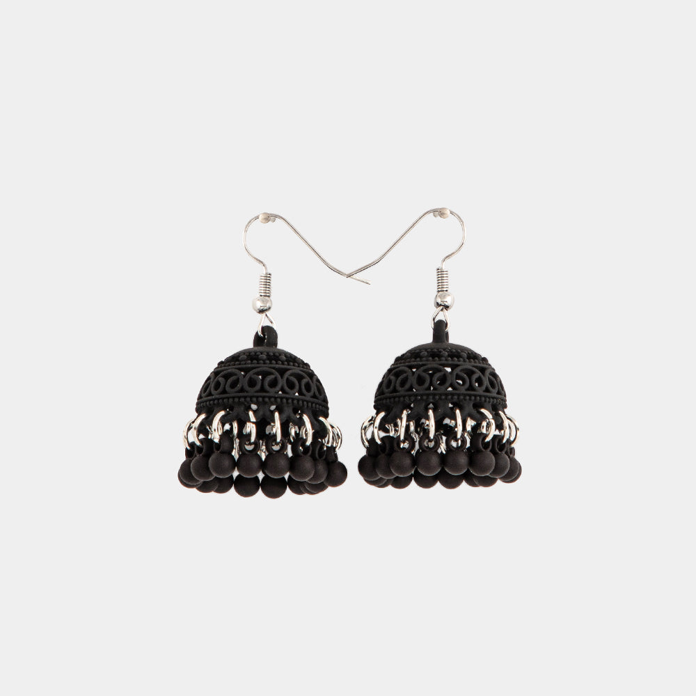 Black Jhumka Earrings
