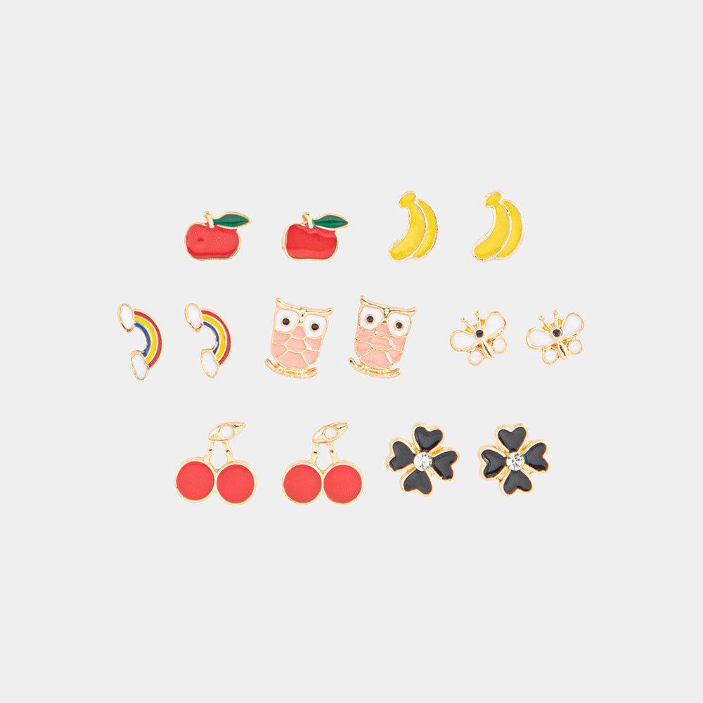 7-Piece Cute Stud Earring Set