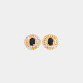 Black and Gold Stud Earrings