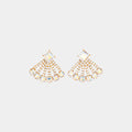Iridescent Crystal Fan Earrings