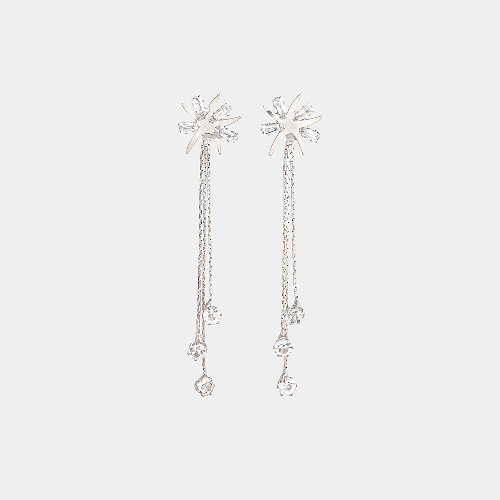 Crystal Star Drop Earrings