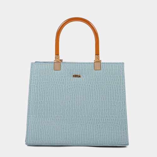 Sky Blue Croc Handbag