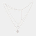 Layered Silver-Tone Pendant Necklace