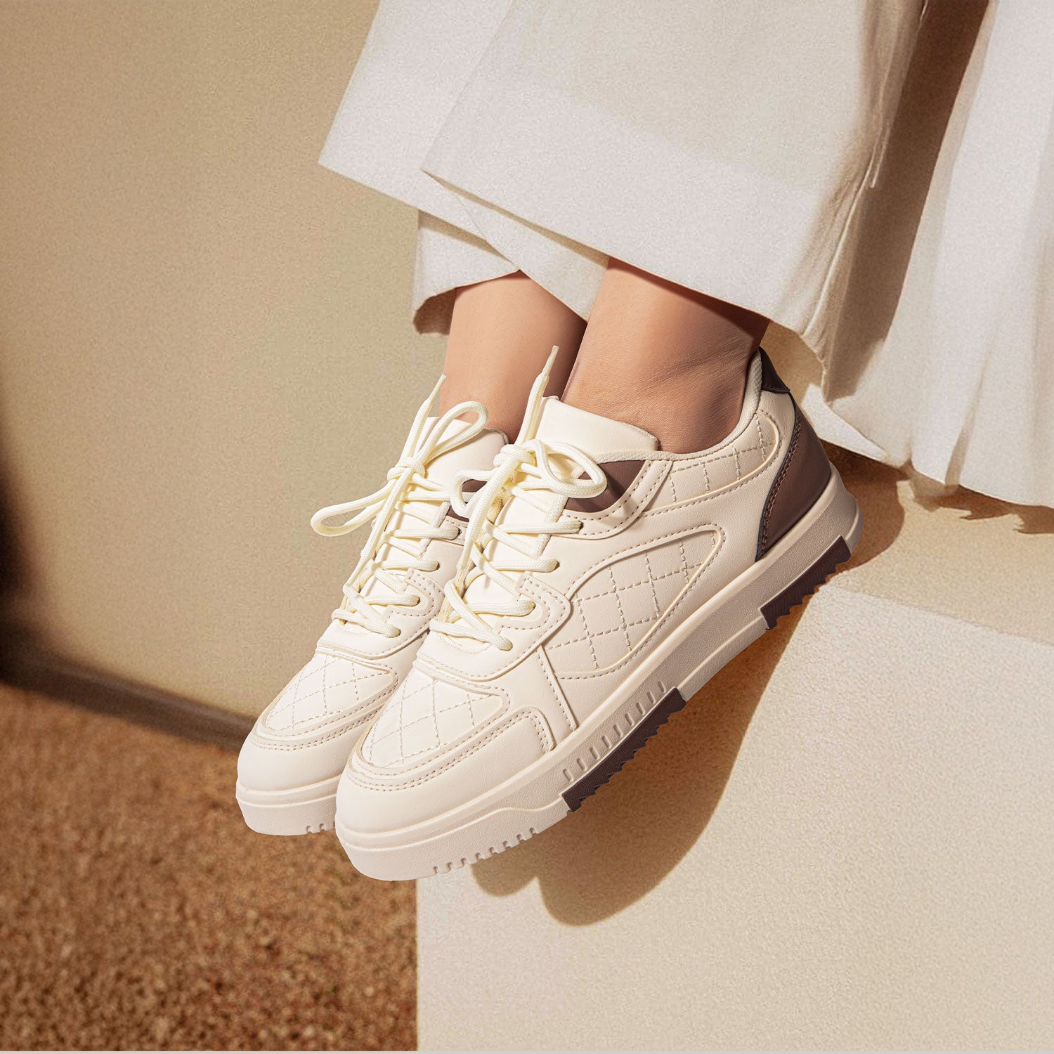 Women Beige Sneaker | LSN-006105