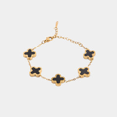 Black Clover Gold-Tone Bracelet